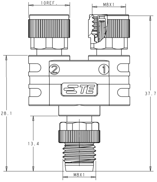 מפצל לסנסורים TE CONNECTIVITY T4081122003-000 T4081122004-000